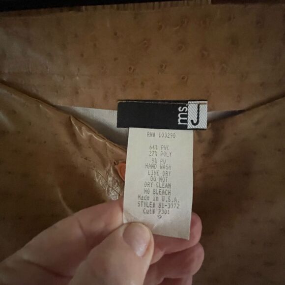 NWT Pleather Tan Juniors size 9 Slacks - Picture 7 of 12